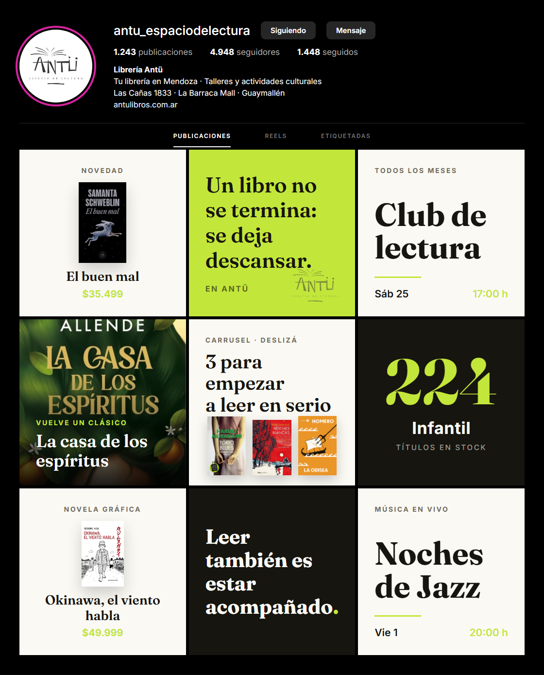 Feed de Instagram en el estilo Editorial Definitivo